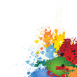 Colorf Ink Splashes, Grunge Background