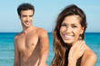 Loving couple at beach