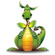 Vector: Dragon Funny Cartoon Character-Drago Buffo Fumetto-Vector Dragon Funny Cartoon Character-Drago Buffo Fumetto-Vector