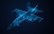 3d Wire Frame sketch of F-18 hornet