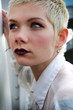 Pretty young female in urban scene portrait