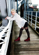 Pretty young female in urban scene and fashion