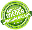 Button Banner "Endlich wieder Spargelsaison" grün