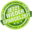 Button Banner "Jetzt wieder Spargelzeit" grün
