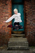 Pretty young female in urban scene and fashion