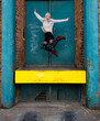 Pretty young female in urban scene and fashion