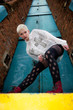 Pretty young female in urban scene and fashion