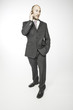 Businessman holding a conversation
