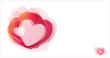 Valentine card with hearts