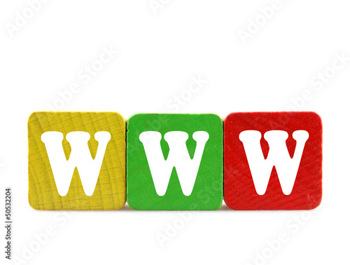 Photo: isolated text in wooden building blocks isolated text in wooden building blocks