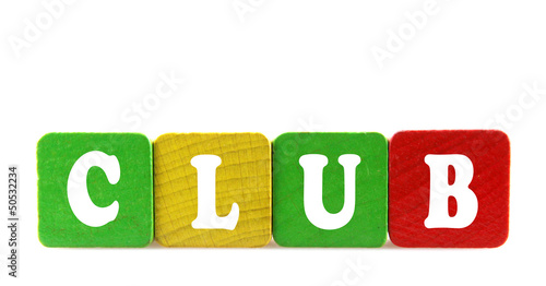 Photo: isolated text in wooden building blocks isolated text in wooden building blocks
