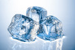 Three ice cubes