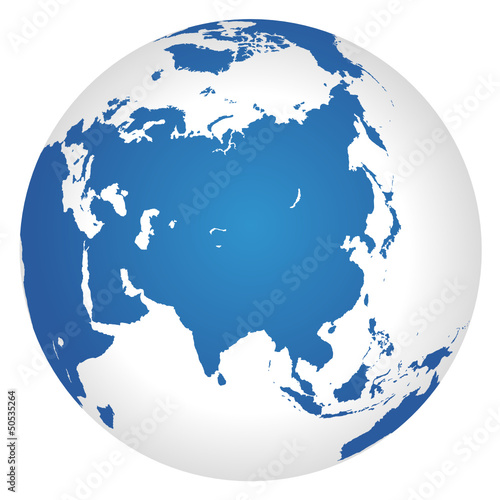 Vector: Globus Asien Globus Asien