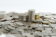 Thai coins baht on white background