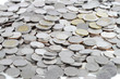 Thai coins baht on white background