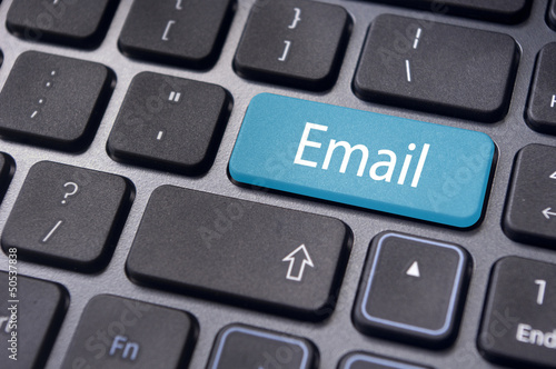 Photo: email concepts, messages on keyboard email concepts, messages on keyboard