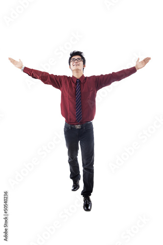 Photo: Asian businessman freedom Asian businessman freedom