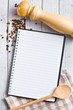 recipe book with pepper spice