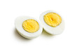 two halves of a boiled egg