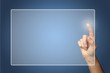 Hand touching Display