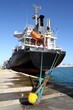 General cargo ship in the port of Alicante.