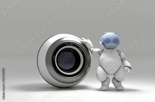 Illustration: Webcam and robot Webcam and robot