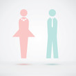 Man and woman cool silhouette