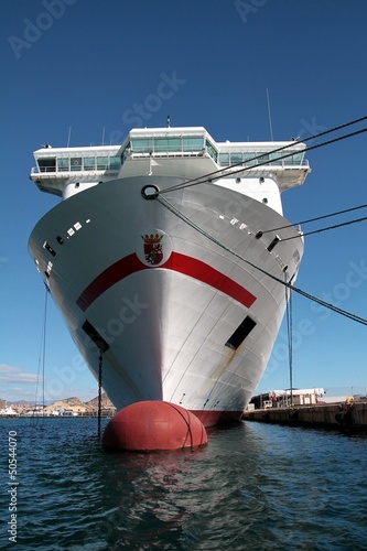 Photo: General cargo vessel docked in port. General cargo vessel docked in port.