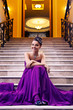 young woman in a long dress
