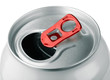 Close-up of open aluminum soda can