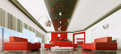 Illustration: Living room panorama 3d Living room panorama 3d