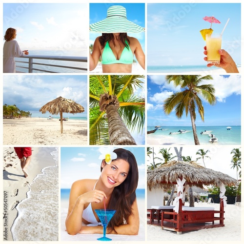 Photo: Exotic luxury resort collage. Exotic luxury resort collage.