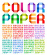 Spectral alphabet folded of paper ribbon colour