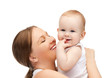 happy mother with adorable baby