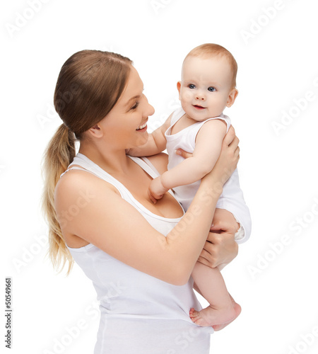 Photo: happy mother with adorable baby happy mother with adorable baby