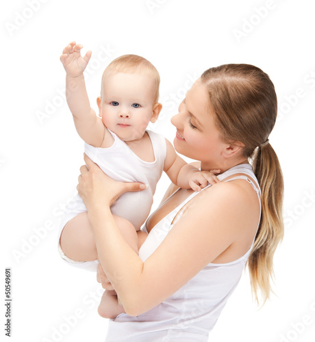 Photo: happy mother with adorable baby happy mother with adorable baby