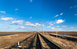 Single-track electrified (25 kV, 50 Hz) railway line in Ukraine