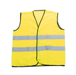 Yellow vest, isolated on black
