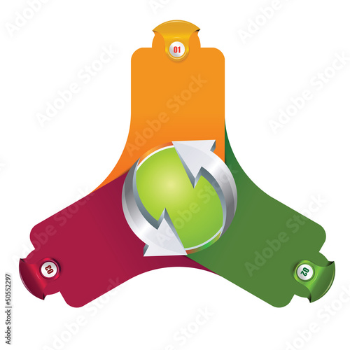 Vector: Vector abstract scheme background with three tabs Vector abstract scheme background with three tabs