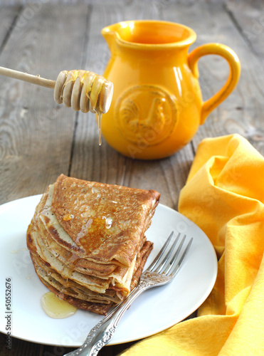 Photo: Crepes with honey Crepes with honey