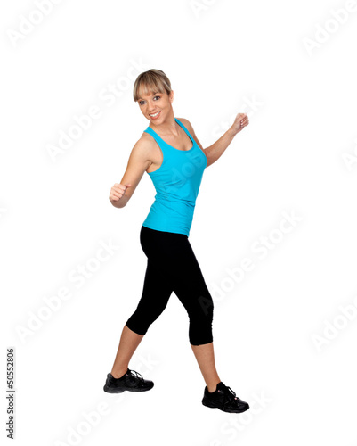 Photo: Woman in sportswear dancing Woman in sportswear dancing