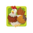 The illustration of farm element - animals