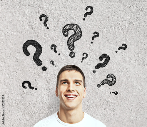 Photo: men with question men with question