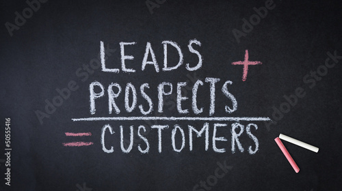 Photo: Leads, prospects, customers formula Leads, prospects, customers formula
