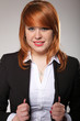 Photo: Beautiful young business woman standing Beautiful young business woman standing