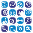 Vektor: color sports icons set color sports icons set