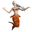 Mermaid with white hair