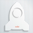 Vektor: Abstract background with the image of the rocket Abstract background with the image of the rocket