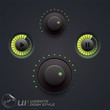 Website Dark Style Template Vector Slider Switch Buttons