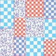 Dutch seamless plaid pattern - delfts blue design